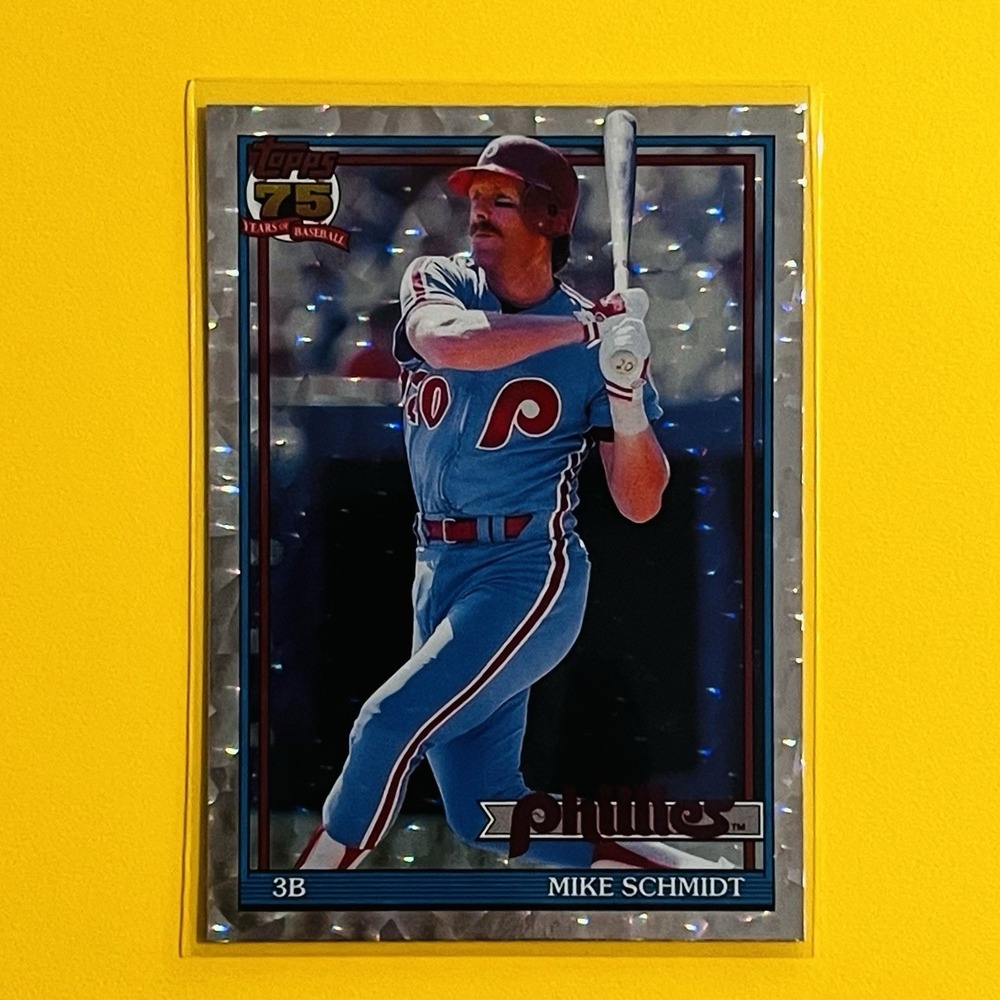 2026 Topps Series 1 Mike Schmidt 1991 Topps Silver Crackle Foil #T91-72 Phillies